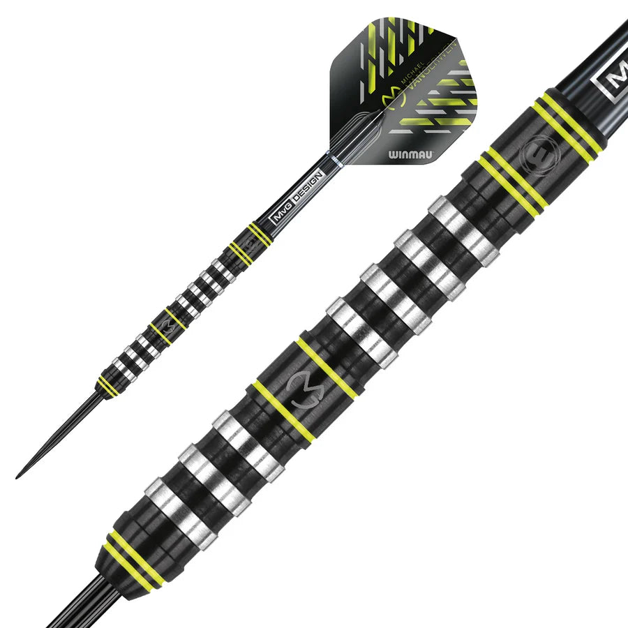WINMAU - MICHAEL VAN GERWEN - MVG - ASSAULT - STEEL TIP DARTS - 90% - 24g