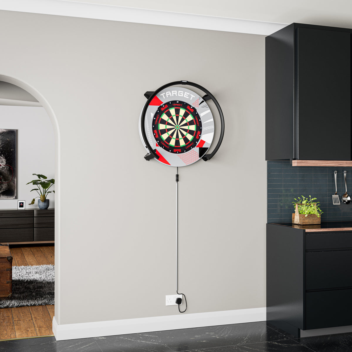 TARGET - NOTCHED - GREY PATTERNED - DARTBOARD SURROUND - FOR OMNI & CORONA 2