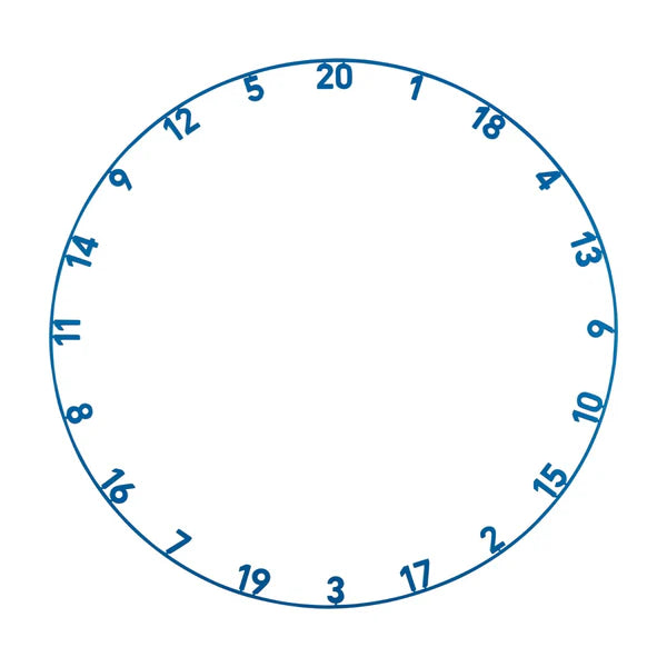 PRECISE 180 - NUMBER RING - ONEPIECE - ARCTIC BLUE (POWDER COATED)