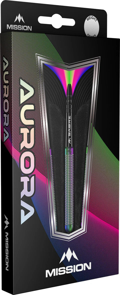 MISSION - AURORA - 90% - CORAL PVD - STEEL TIP DARTS - 23g/25g