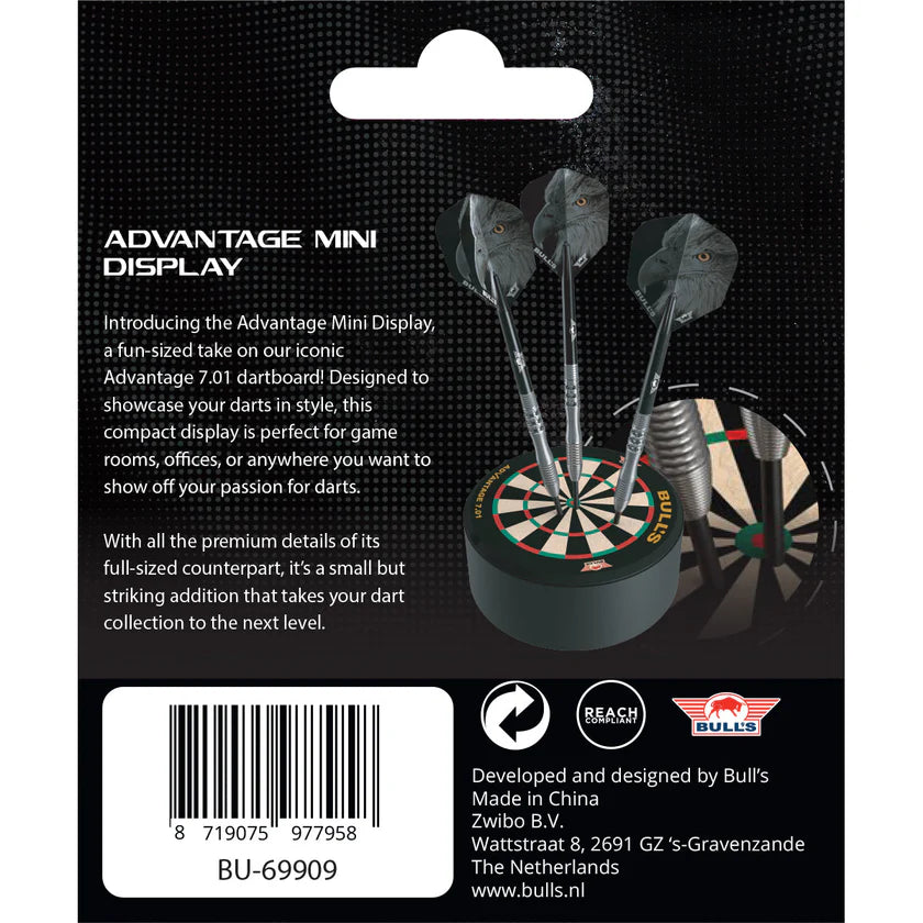 BULL'S - ADVANTAGE MINI DARTBOARD - DARTS DISPLAY - BASE STATION