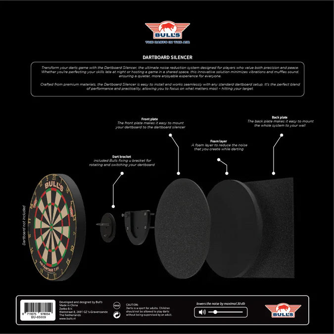 BULL'S NL - DARTBOARD SILENCER - SOUND DAMPENER/SILENCER