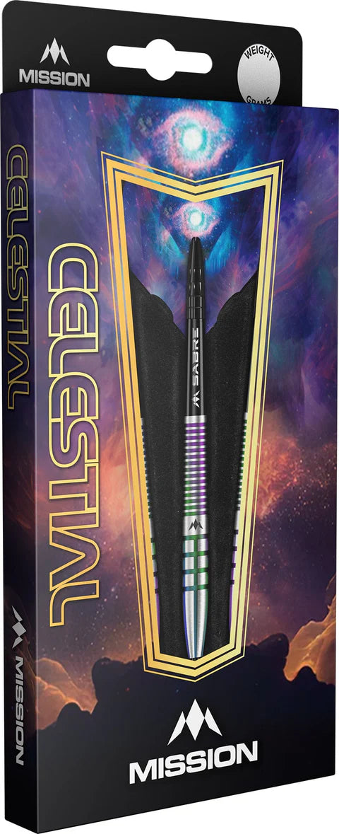 MISSION - CELESTIAL - 95% - CORAL PVD - STEEL TIP DARTS - 21g/23g/25g/27g