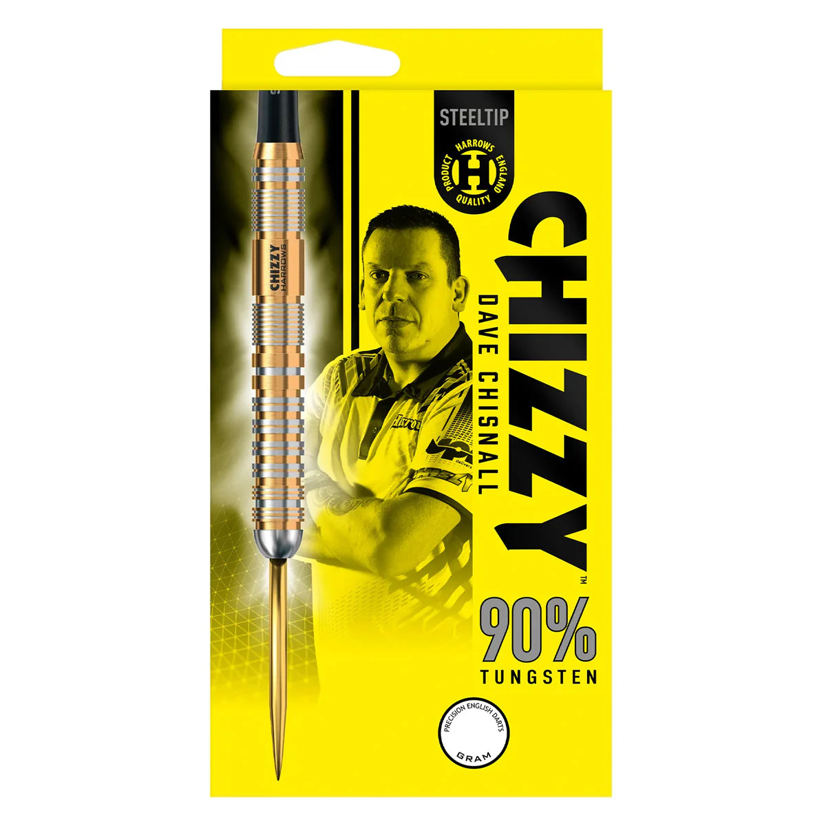 HARROWS - DAVE CHISNALL - CHIZZY - SERIES 2 - STEEL TIP DARTS - 90% - 21g/22g/23g/24g/25g/26g