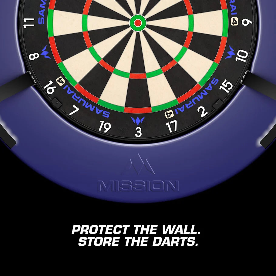MISSION - W/ DART HOLDERS - PRO DARTBOARD SURROUND - EMBOSSED MISSION LOGO - VARIOUS COLOURS