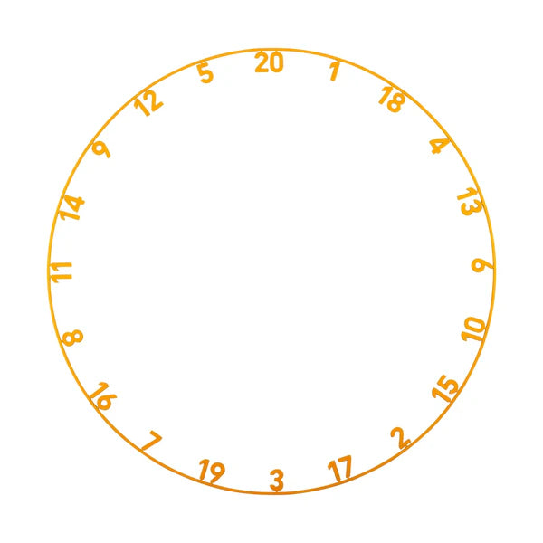 PRECISE 180 - NUMBER RING - ONEPIECE - TIGER ORANGE (POWDER COATED)