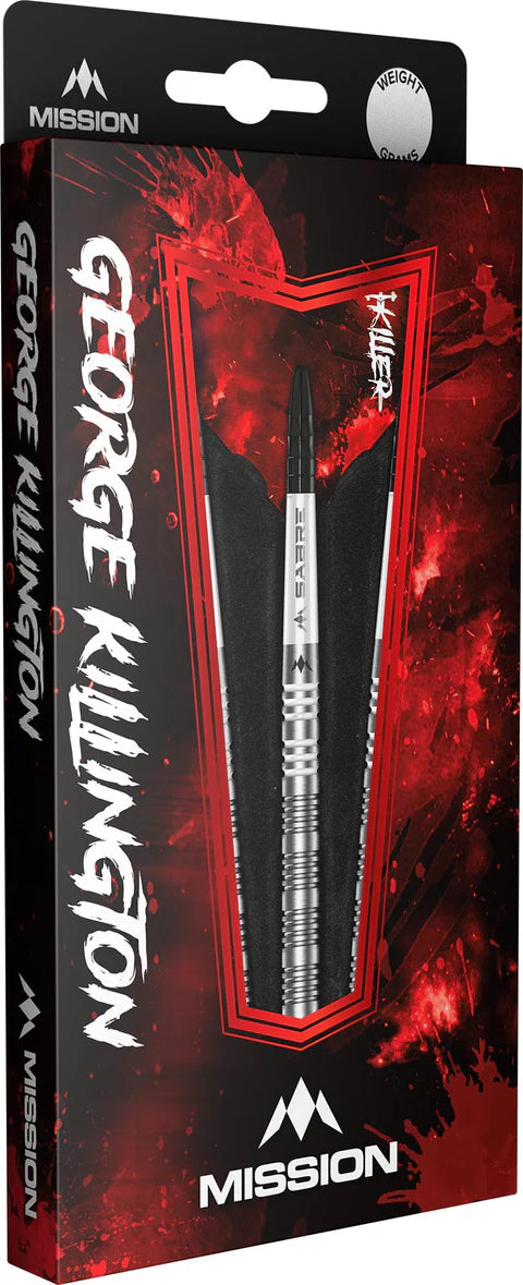 MISSION - GEORGE KILLINGTON - STEEL TIP DARTS - 90% - 22g/24g