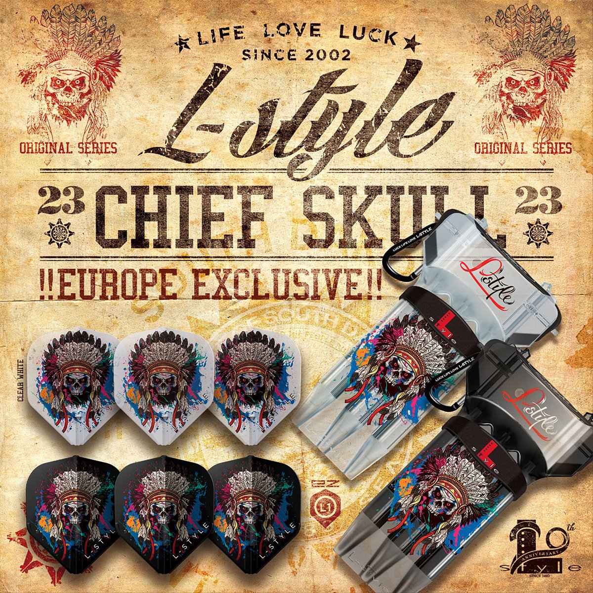 LSTYLE - CHIEF SKULL - BLACK - EZ FLIGHTS - L1 STANDARD No.2