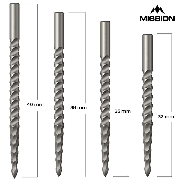 MISSION - LUNAR CS 'ROUGH CUT' - SILVER - Steel Tip Points
