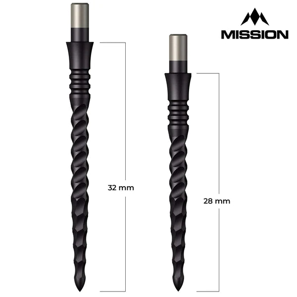 MISSION - LUNAR CS 'SNIPER POINTS' - BLACK - Steel Tip Points