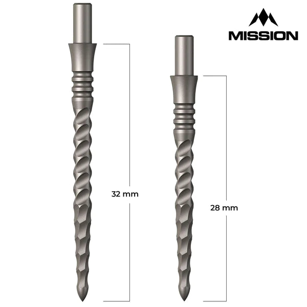 MISSION - LUNAR CS 'SNIPER POINTS' - SILVER - Steel Tip Points
