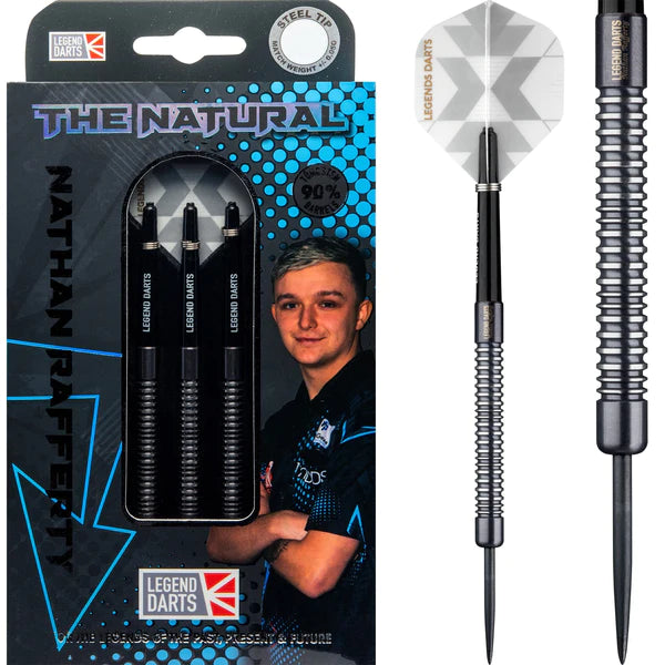 LEGEND DARTS - NATHAN RAFFERTY - Steel Tip Darts - 90% - 21g/23g