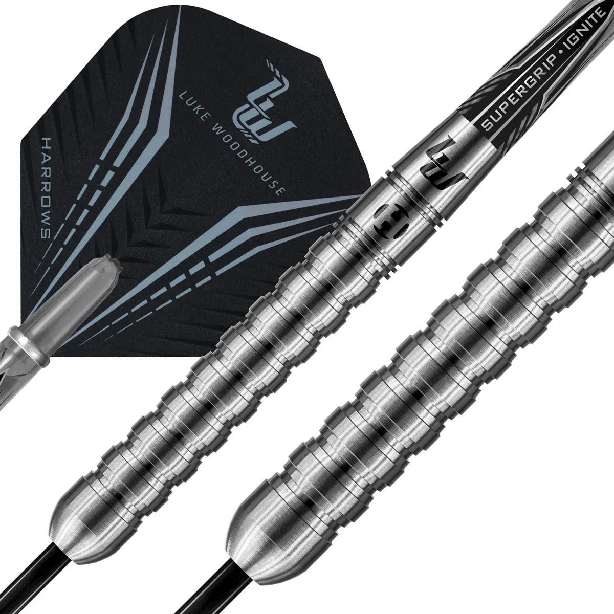 HARROWS - LUKE WOODHOUSE - SERIES 1 - STEEL TIP DARTS - 90% - 21g/23g/25g