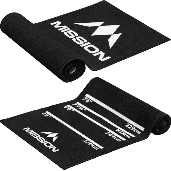 MISSION - MISSION LOGO - DARTS MAT - MISSION CARPET DARTS MAT NON SLIP