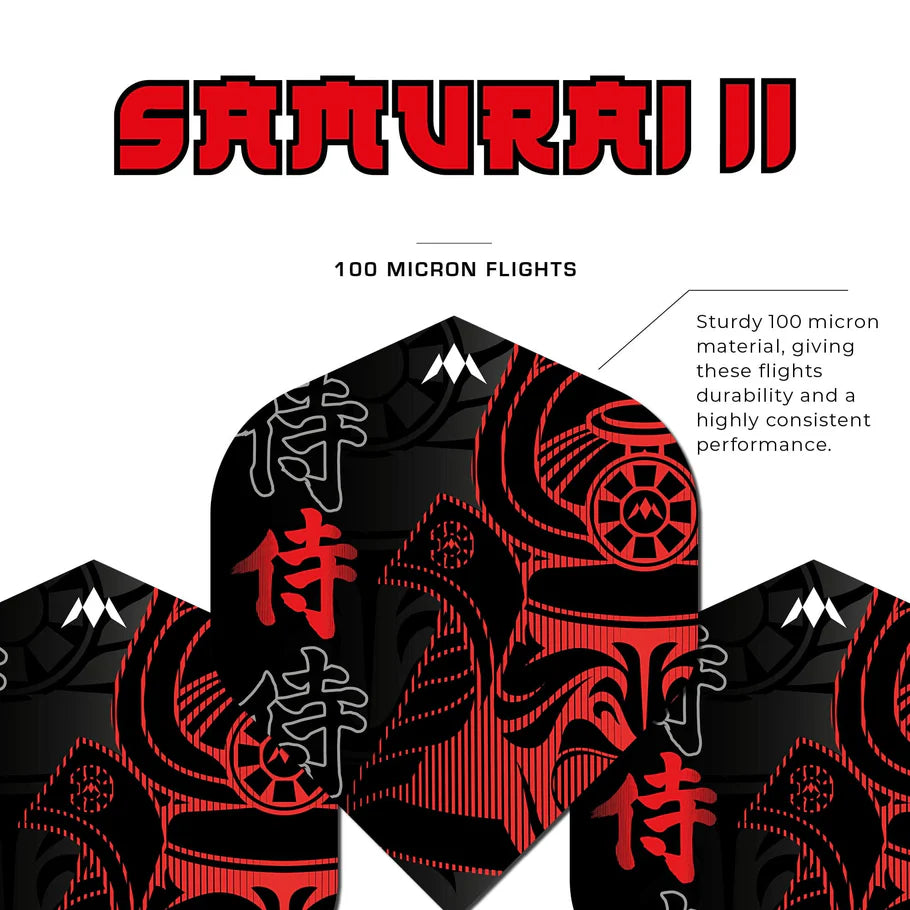 MISSION - SAMURAI II RED - SOLO DART FLIGHTS - 100 MICRON - STD No2