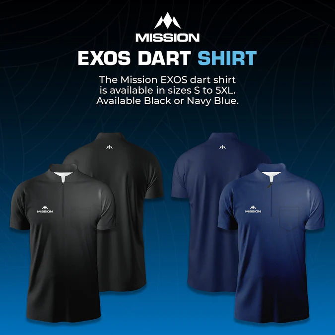 MISSION - EXOS COOL - BLACK - DARTS SHIRT - DARTS SHIRT BY MISSION