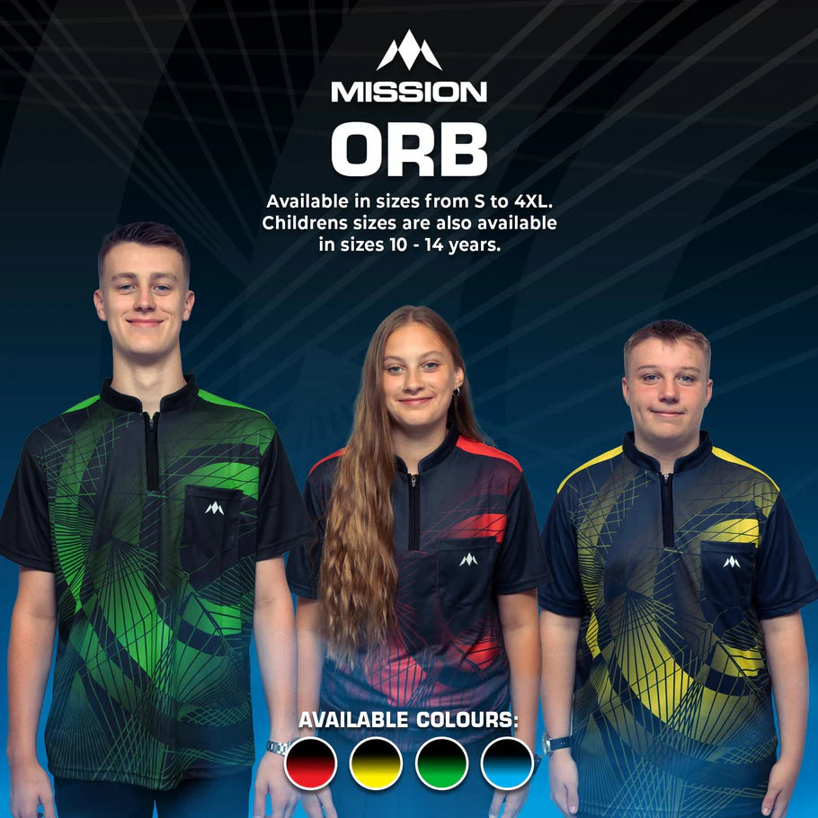 MISSION - ORB - DARTS SHIRT - BLACK & BLUE - DARTS SHIRT BY MISSION