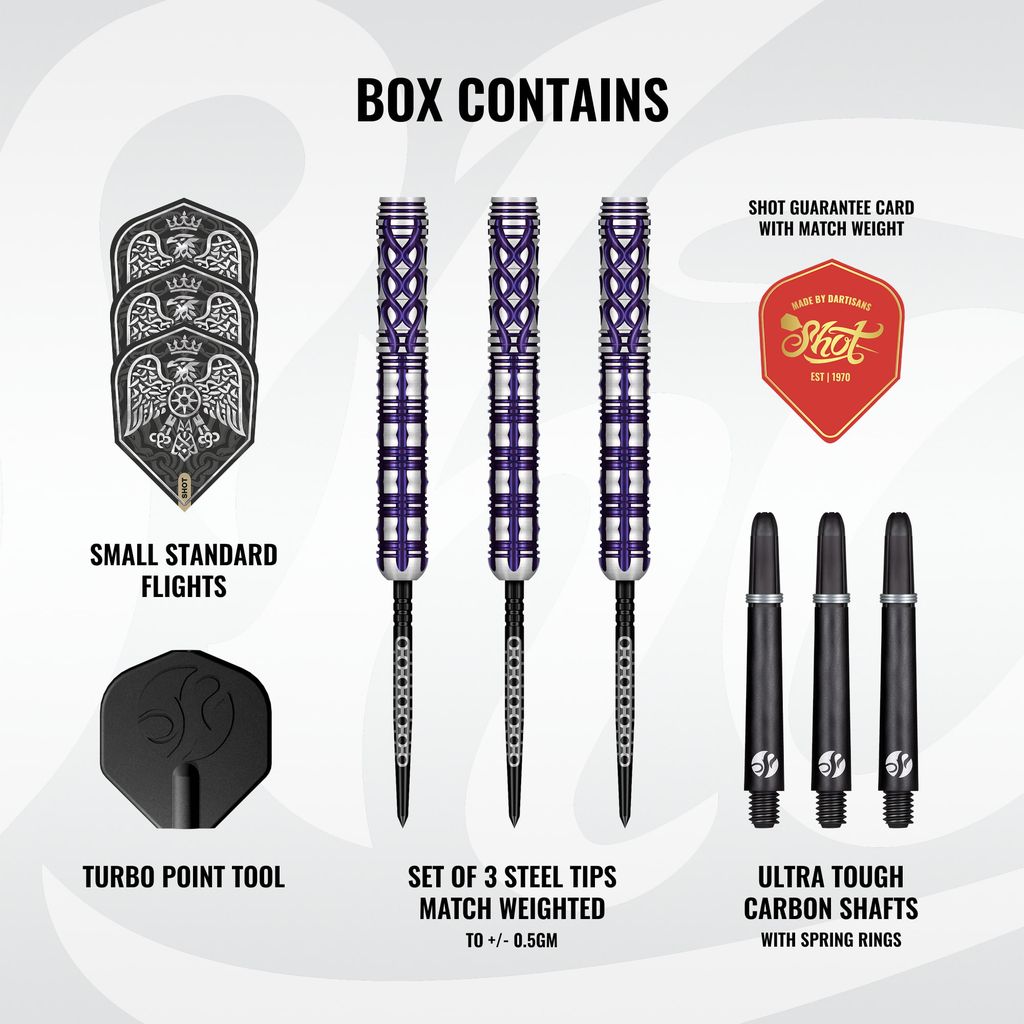 SHOT - GOTHS - VISARA - TURBO POINT DARTS - 90% - 22g/23g/24g