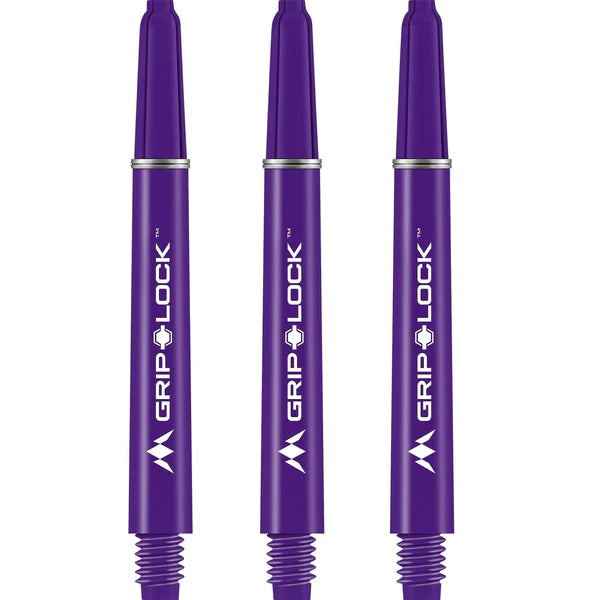 MISSION - GRIPLOCK STEMS - NYLON DARTS STEMS/SHAFTS - With Machined Rings - PURPLE