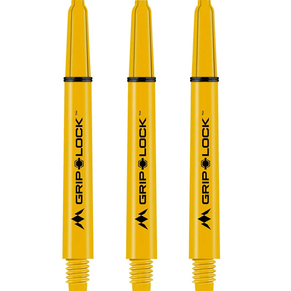 MISSION - GRIPLOCK STEMS - NYLON DARTS STEMS/SHAFTS - With Machined Rings - YELLOW