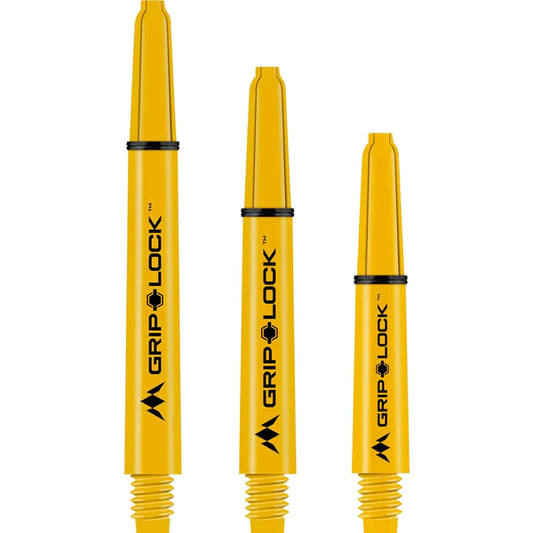 MISSION - GRIPLOCK STEMS - NYLON DARTS STEMS/SHAFTS - With Machined Rings - YELLOW