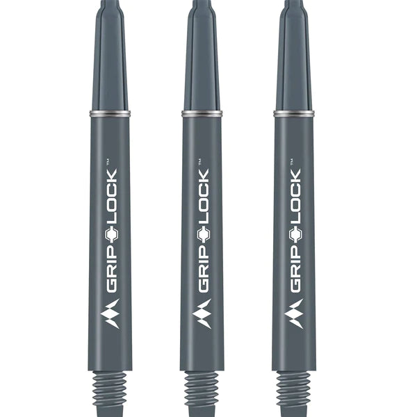 MISSION - GRIPLOCK STEMS - NYLON DARTS STEMS/SHAFTS - With Machined Rings - GREY