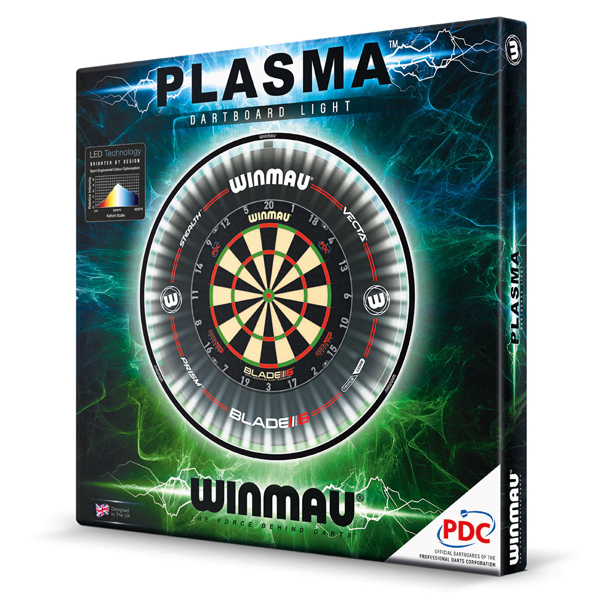 WINMAU - PLASMA - LED DARTBOARD LIGHTING SYSTEM - BLACK