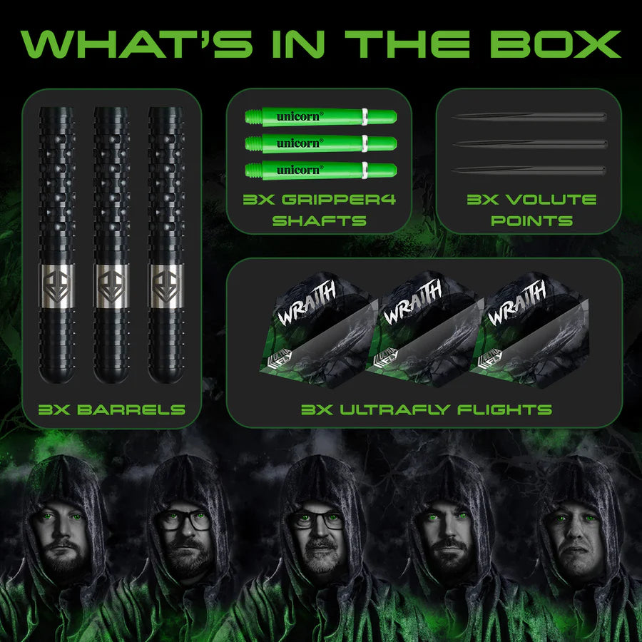 UNICORN - WRAITH - ROSS SMITH - STEEL TIP DARTS - 90% - 20g/22g/24g