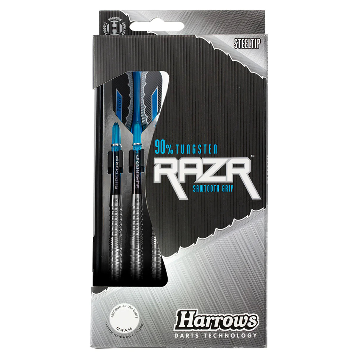 HARROWS - RAZR - BULBOUS BARREL - STEEL TIP DARTS - 90% - 22g/24g/26g
