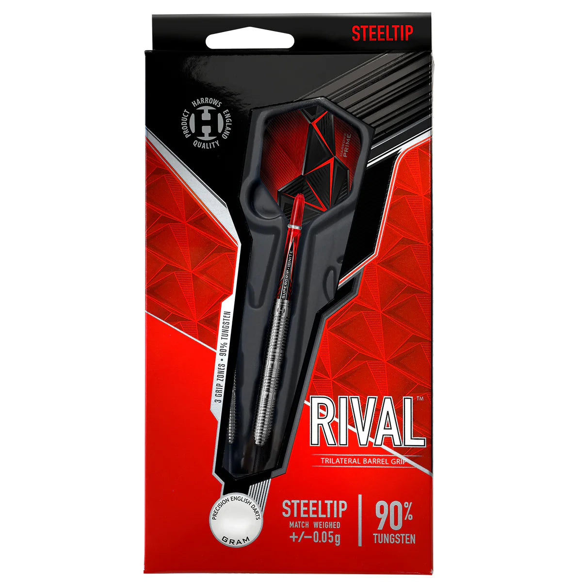 HARROWS - RIVAL - STEEL TIP DARTS - 90% - 21g/22g/23g/24g/25g/26g