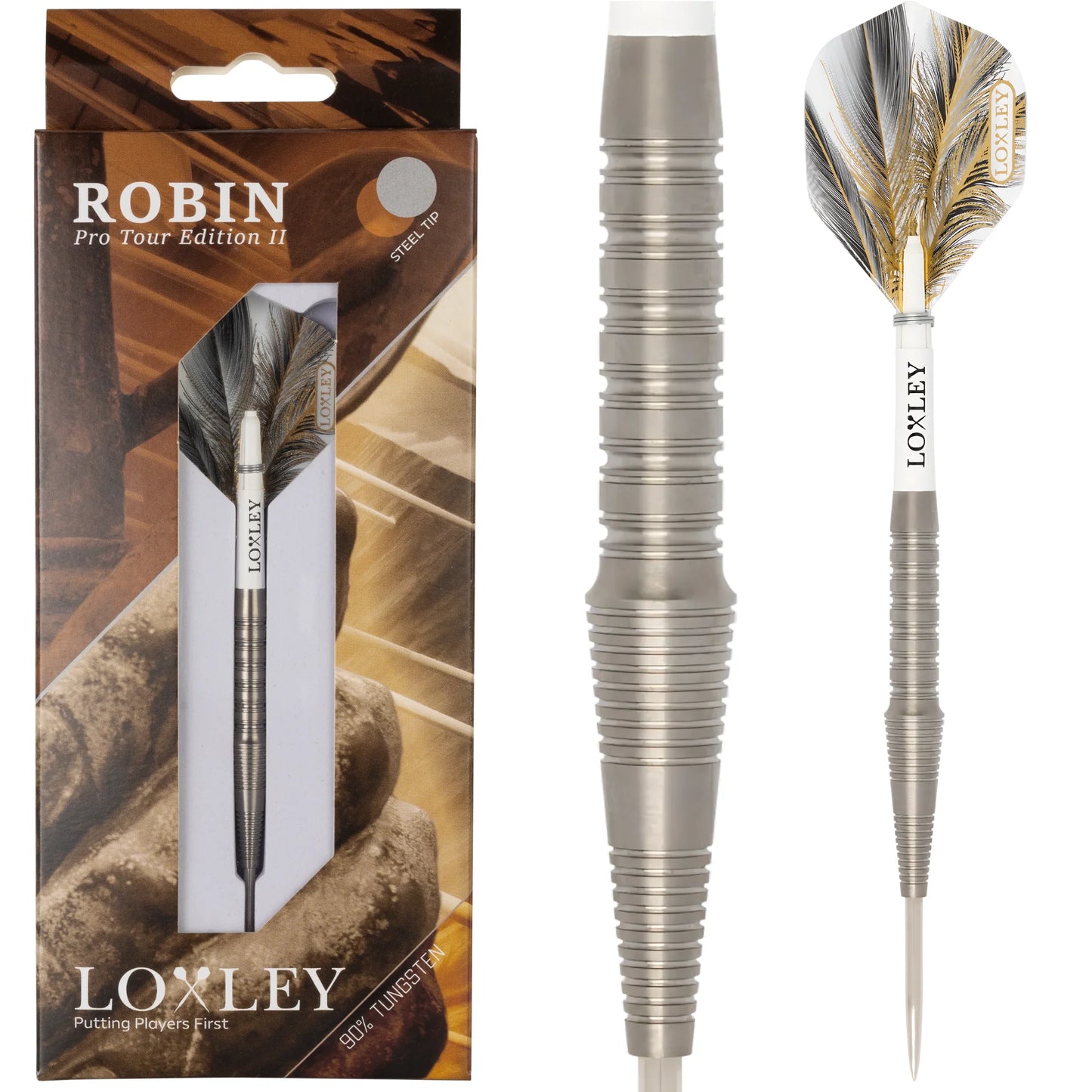LOXLEY - ROBIN - PRO TOUR MODEL 2 - STEEL TIP DARTS - 90% - 22g/24g