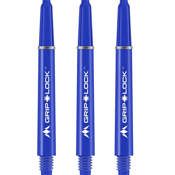 MISSION - GRIPLOCK STEMS - NYLON DARTS STEMS/SHAFTS - With Machined Rings - BLUE