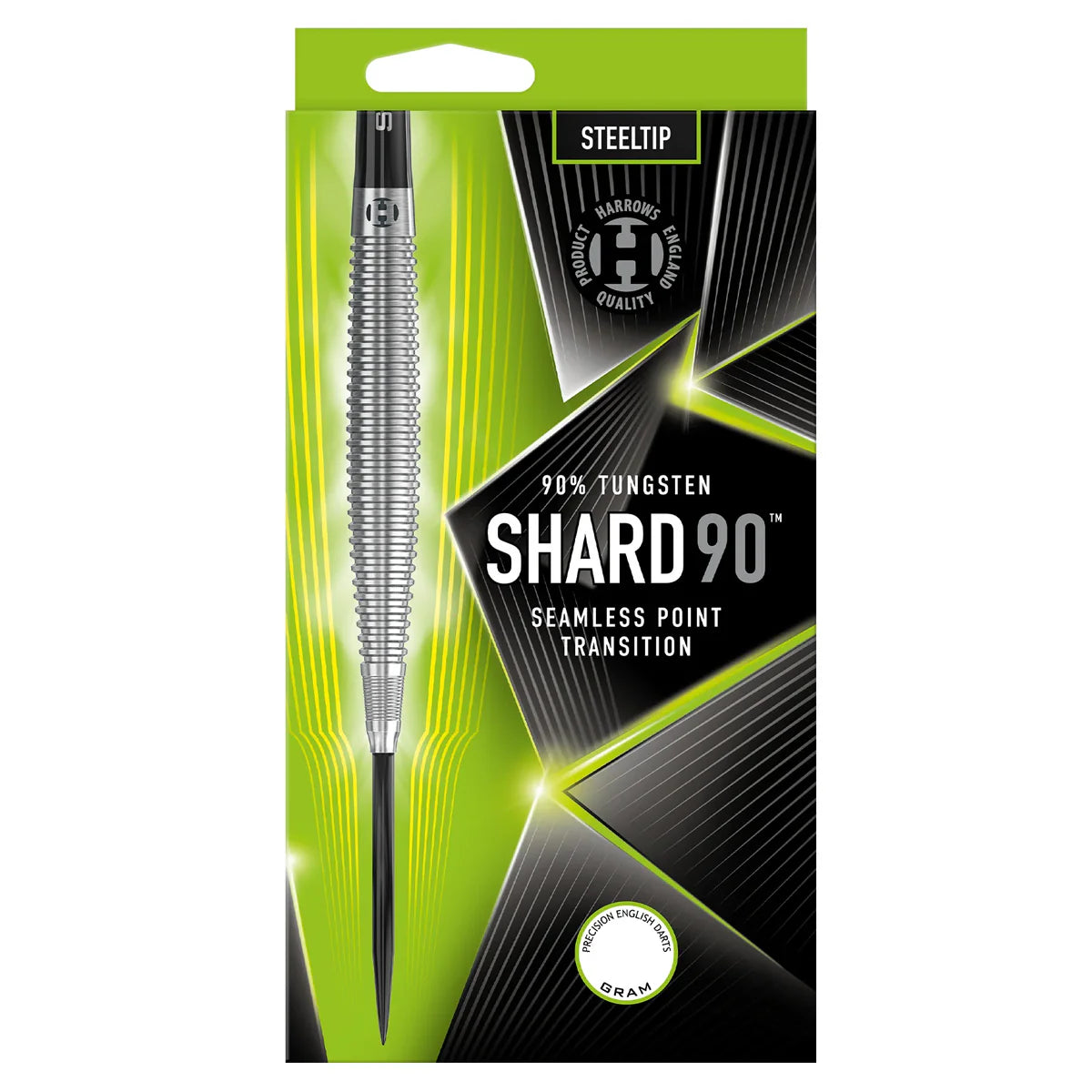 HARROWS - SHARD 90 - STEEL TIP DARTS - SEAMLESS POINT TRANSITION - 90% - 21g/23g/24g