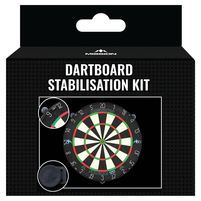 MISSION - DARTBOARD STABILISER KIT - ADJUSTABLE LEVELLING SYSTEM