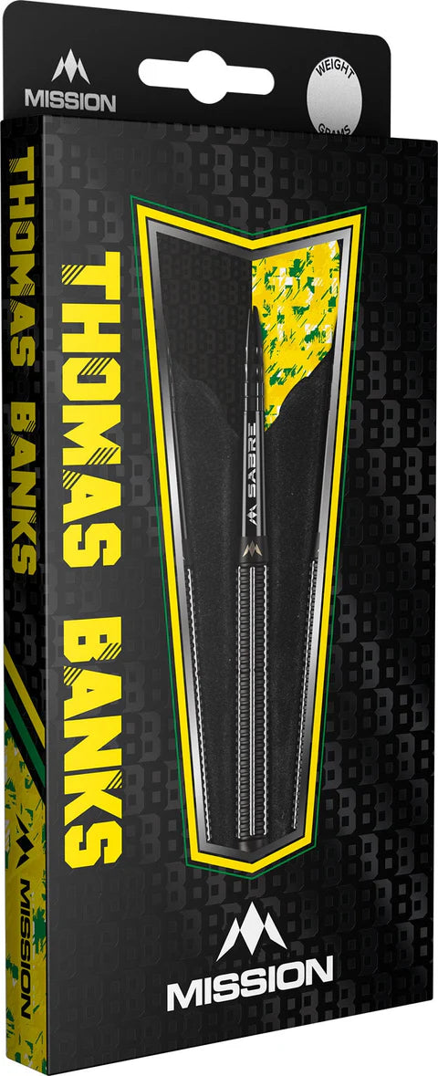 MISSION - THOMAS BANKS - STEEL TIP DARTS - 90% - 22g/24g/26g