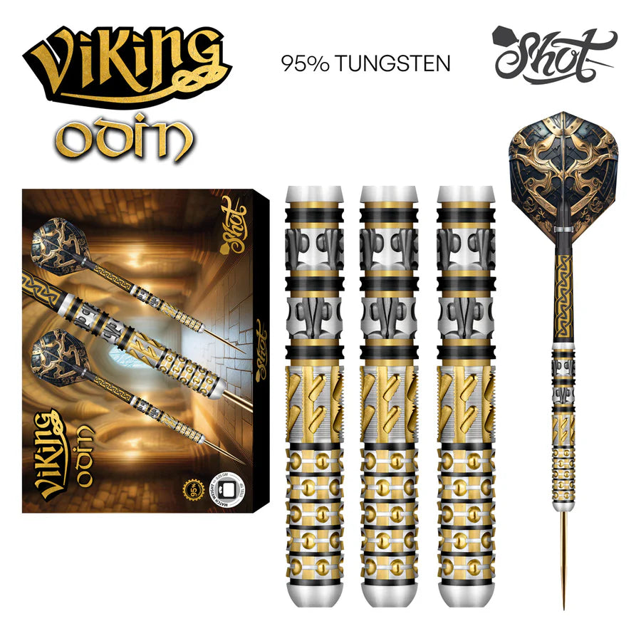 SHOT - VIKING - ODIN - STEEL TIP DARTS - 95% - 23g/24g/25g