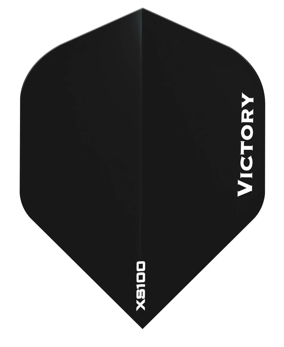 VICTORY - XS100 - EXTRA STRONG DARTS FLIGHTS - 100 MICRON - STANDARD No.2 - BLACK