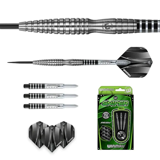 WINMAU - SNIPER - STYLE 2 - STEEL TIP DARTS - 90% - 22g/23g