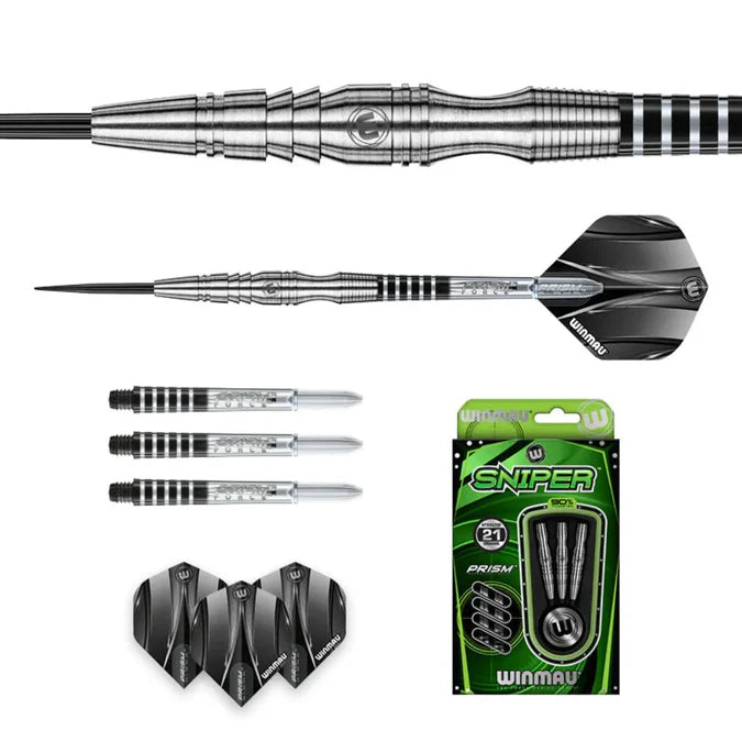 WINMAU - SNIPER - STYLE 3 - STEEL TIP DARTS - 90% - 21g/23g/25g