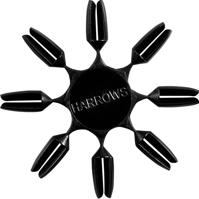 HARROWS - DART FLIGHT SAVERS - 8 PACK - DART FLIGHT PROTECTORS - BLACK