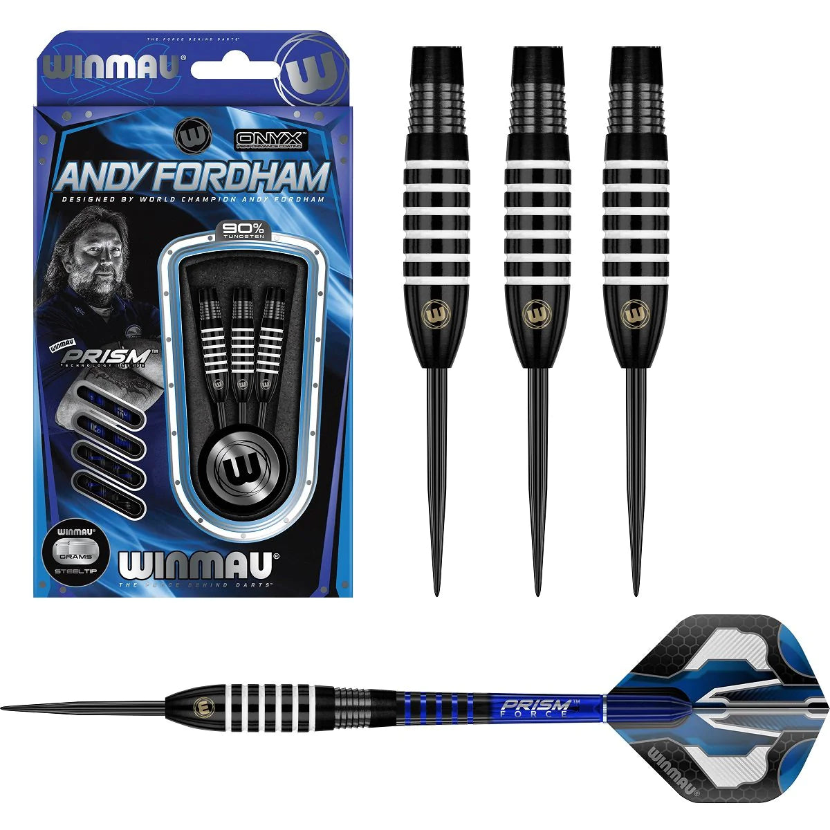 WINMAU - ANDY FORDHAM - BLACK - 90% - 23g/25g