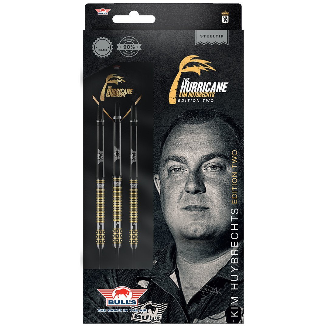 BULL'S (Bulls NL) - KIM HUYBRECHTS - E2 BLACK TITANIUM - STEEL TIP DARTS - 90% - 23g/24g/25g