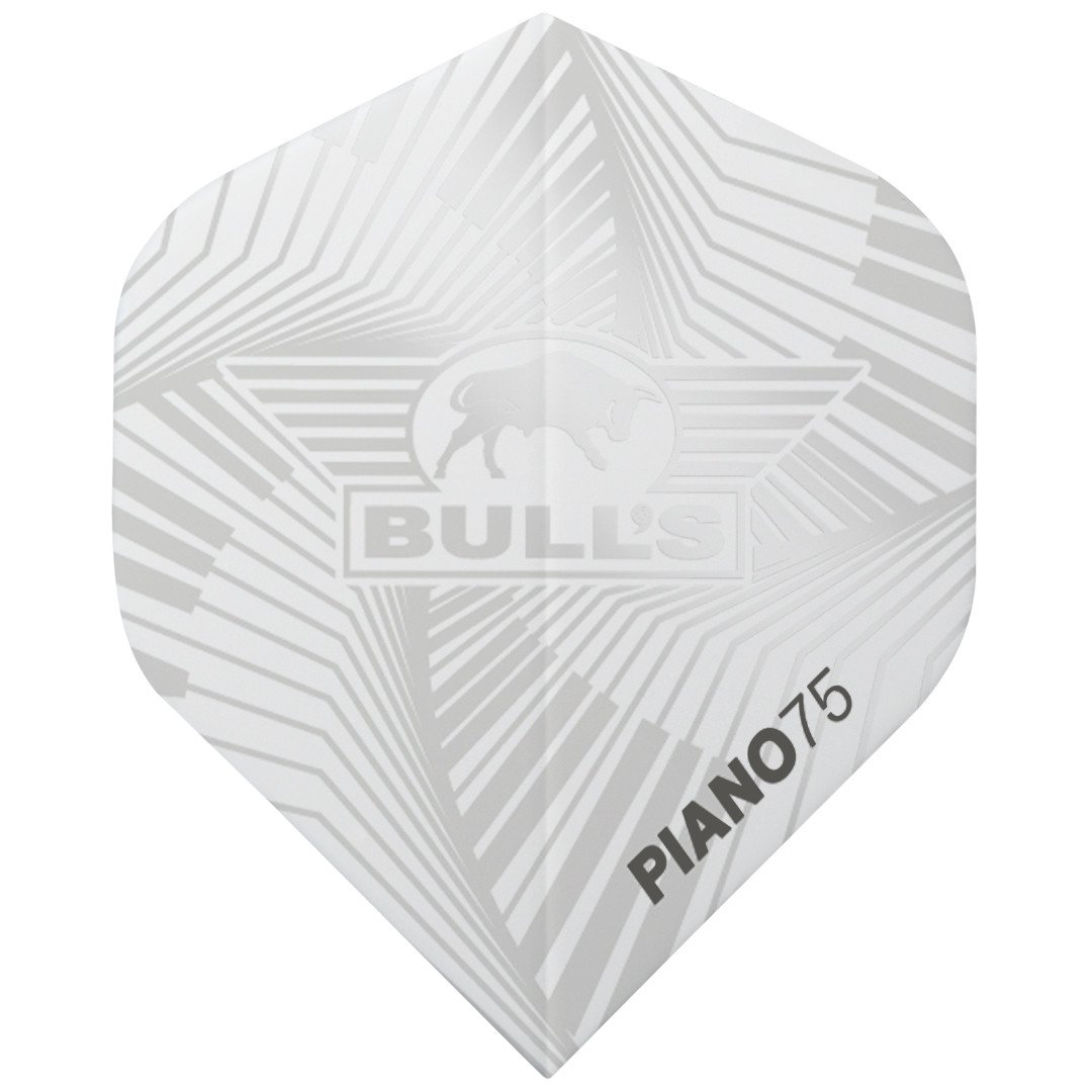 BULL'S (NL) - PIANO 75 - FLIGHTS - STANDARD (No.2) - 5 SETS - WHITE