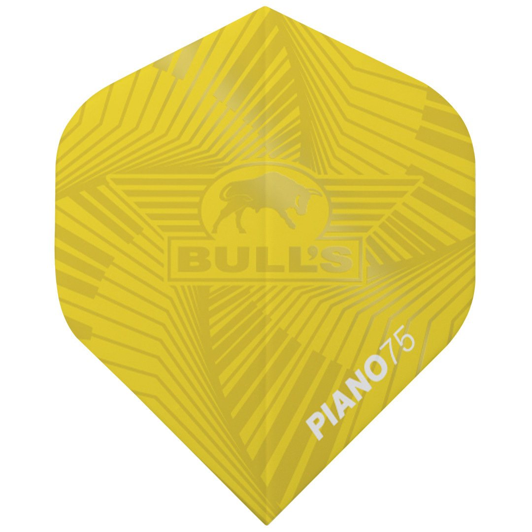 BULL'S (NL) - PIANO 75 - FLIGHTS - STANDARD (No.2) - 5 SETS - YELLOW