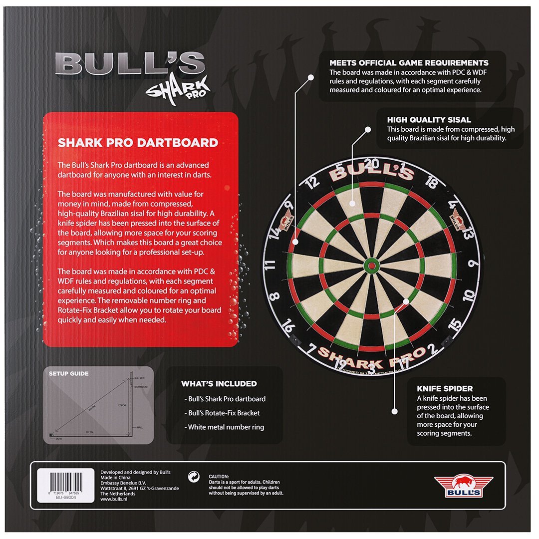 BULL'S NL - SHARK PRO (2024 Version) - Professional Dartboard