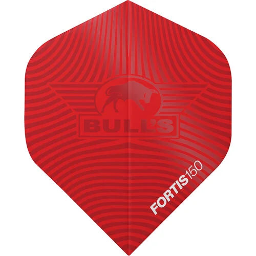BULL'S (NL) - FORTIS 150 - DARTS FLIGHTS - 150 MICRON - STANDARD (No.2) - 5 SETS - RED