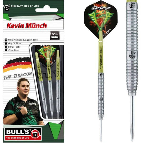 BULL'S - KEVIN MUNCH - 90% - STEEL TIP DARTS - 21g