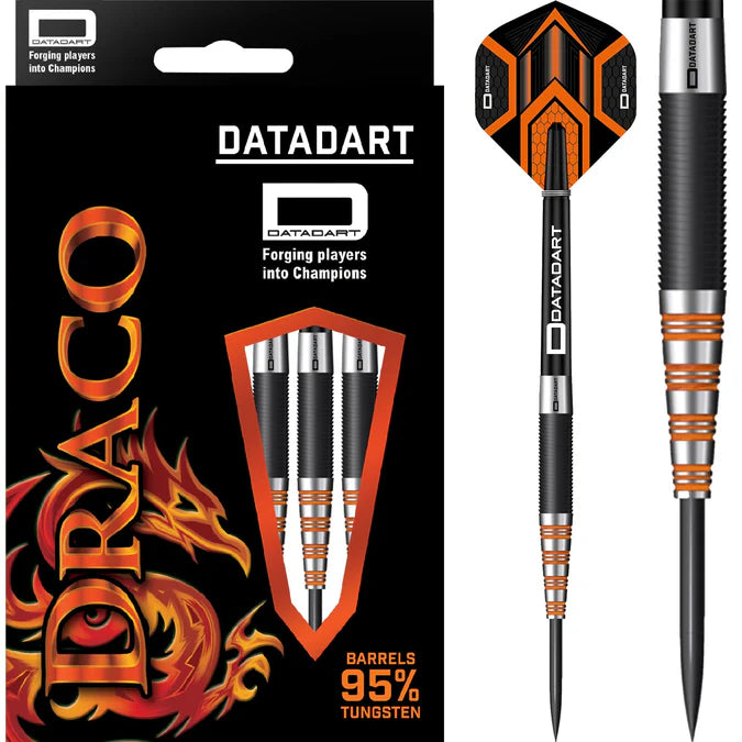 DATADART - DRACO - ORANGE - STEEL TIP DARTS - 95% - 21g/23g/25g