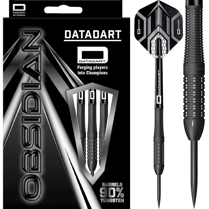 DATADART - OBSIDIAN - CONCAVE - STEEL TIP DARTS - 90% - 23g/25g