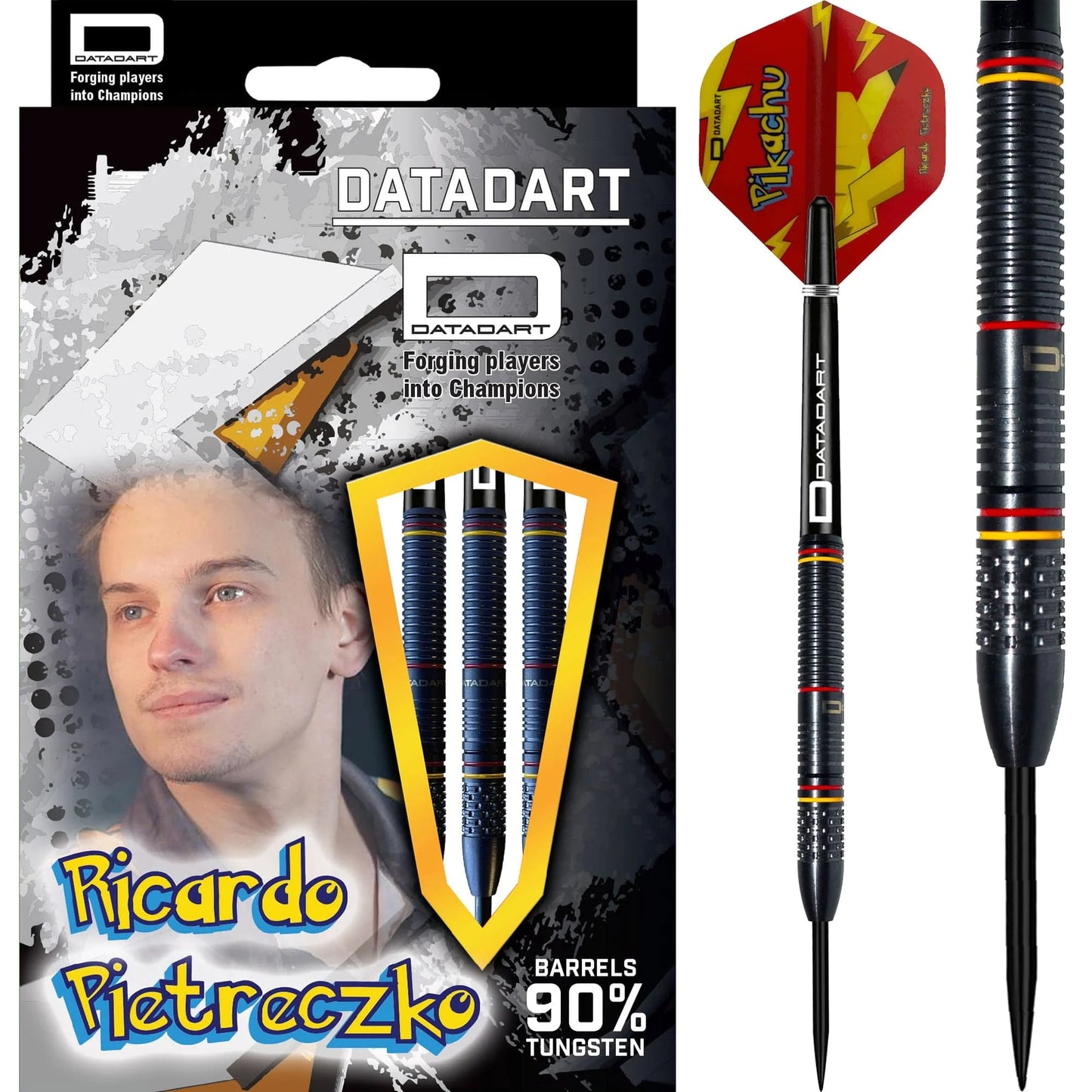 DATADART - RICARDO PIETRECZKO 'PIKACHU' - 21g/23g/25g - STEEL TIP DARTS